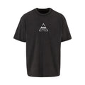 Schwarzes oversized T-Shirt free von Chaoss, Frontansicht mit dreieckigem Print