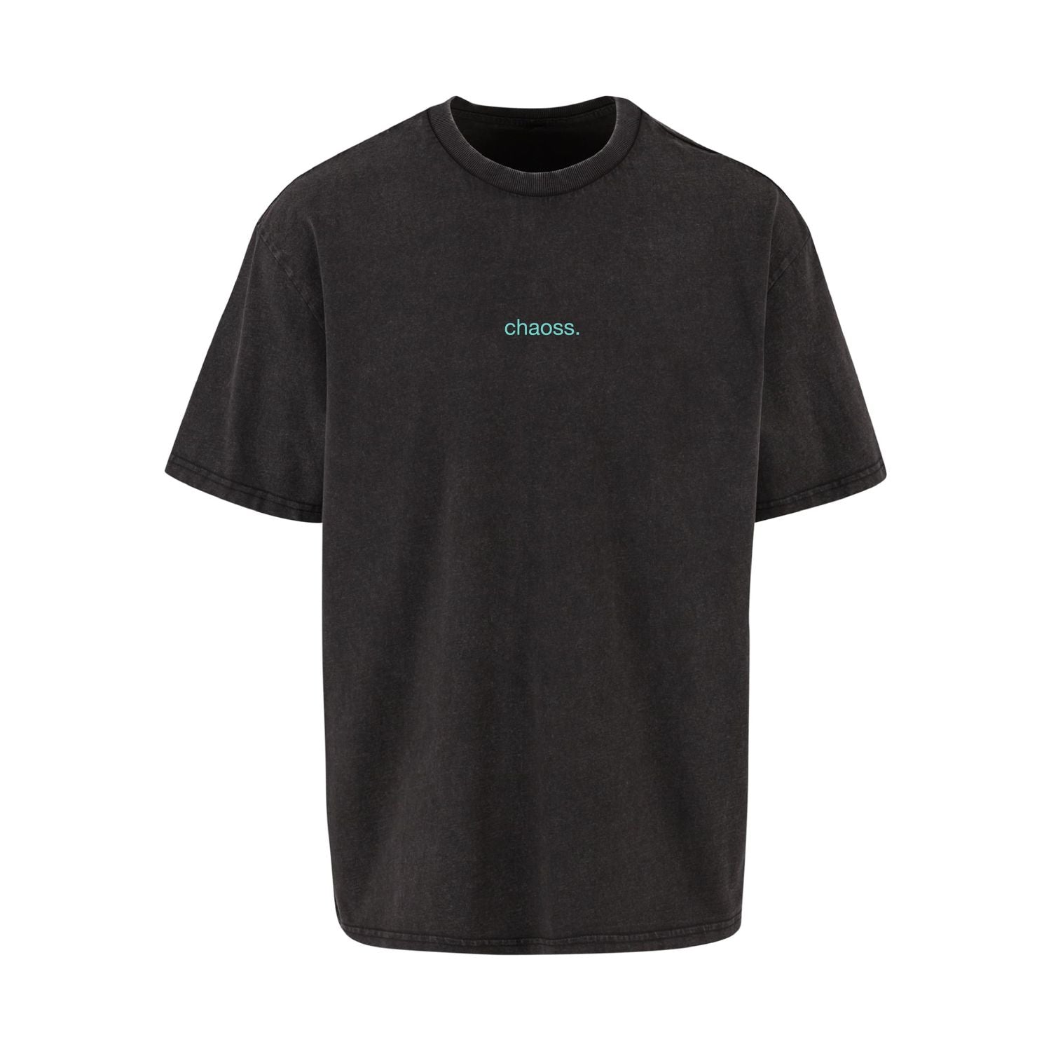 Oversized Vintage T-Shirt more Love less Limits, Frontansicht mit kleinem Regenbogen