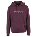 Dunkelroter Hoodie Unapologetically Me von Chaoss, Frontansicht mit Statement-Print