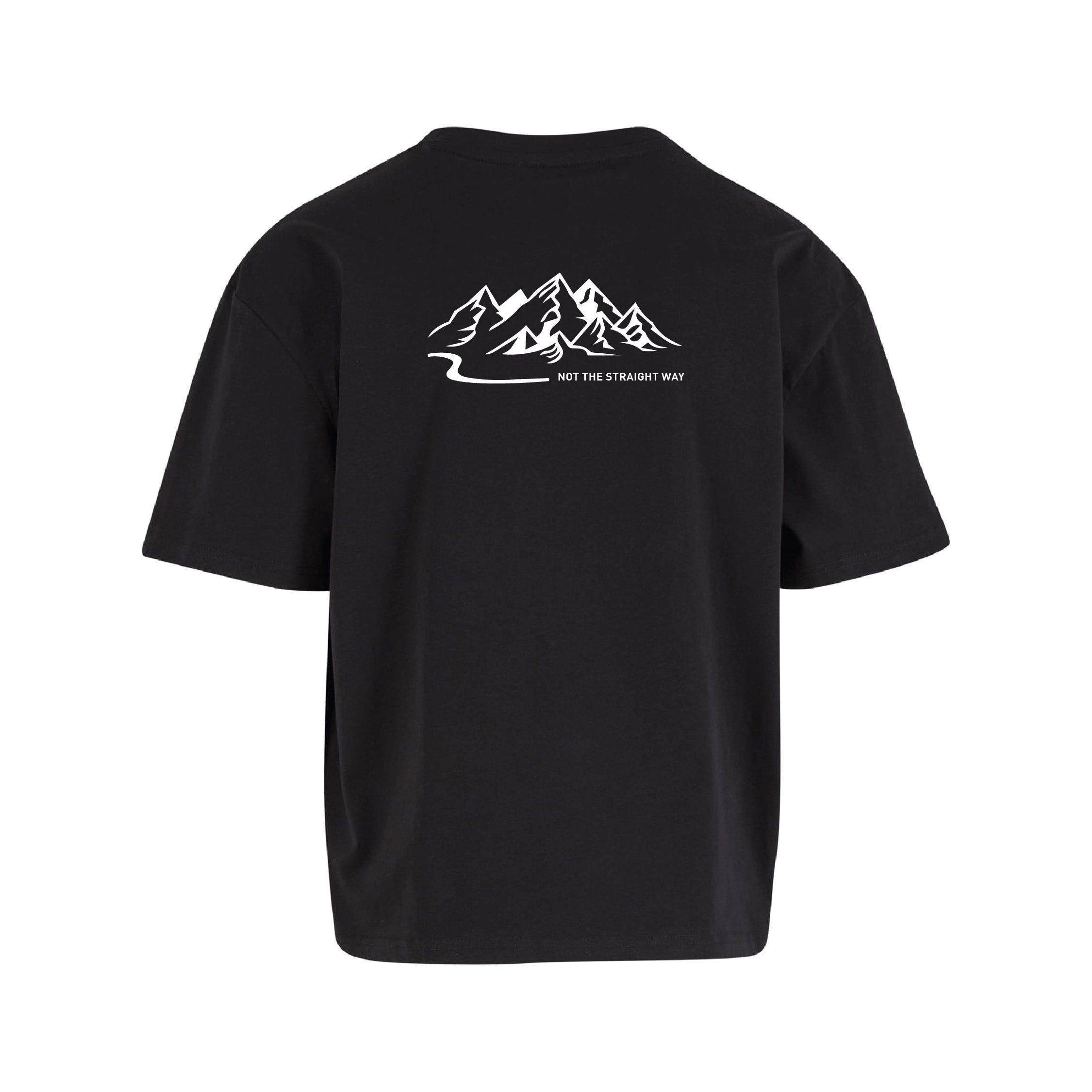 Oversized Cropped T-Shirt Mountains