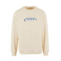 Pullover Original Manifest von Chaoss in sand, Frontansicht mit Statement-Print