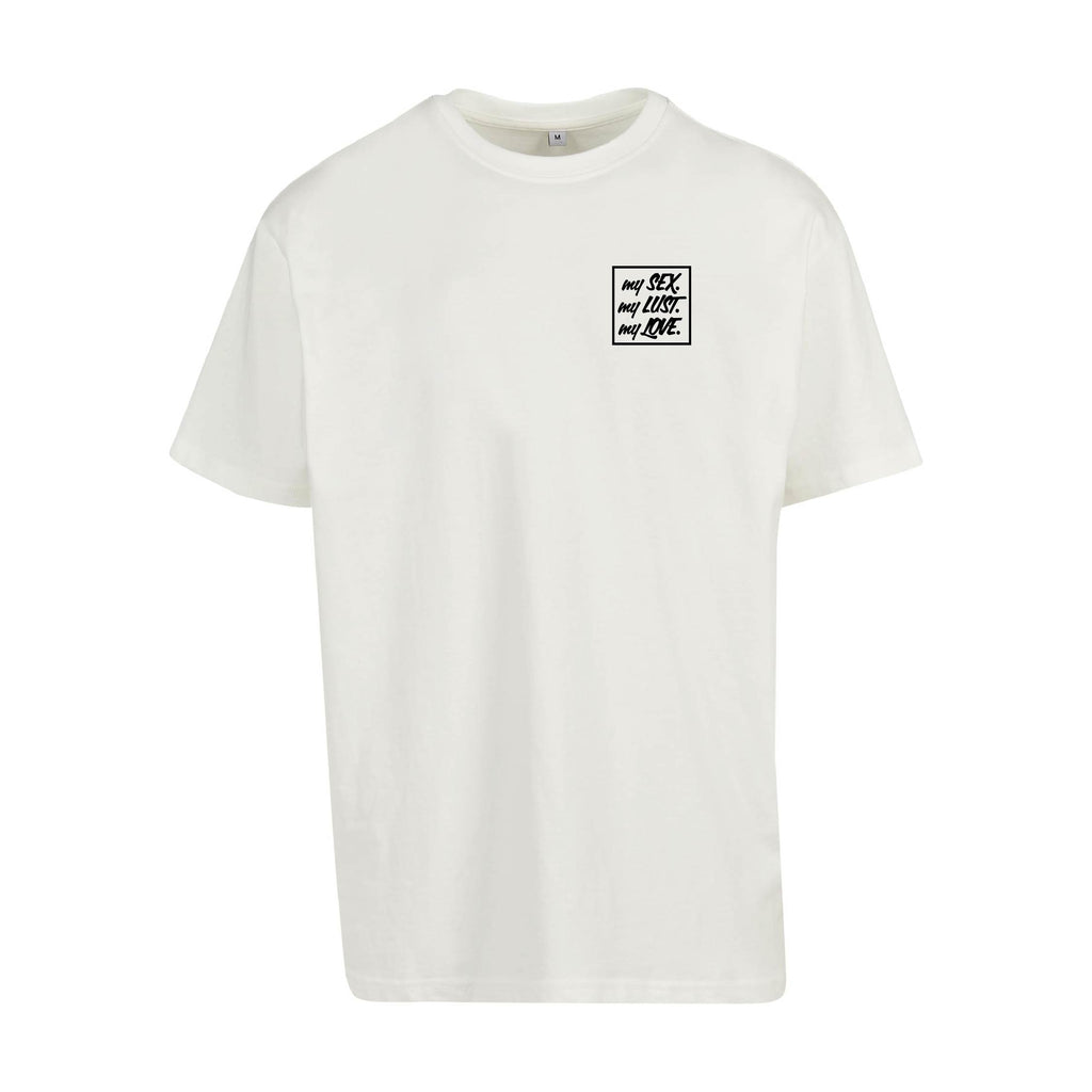 Schwarzes T-Shirt My Sex von Chaoss mit kleinem Brustprint, Frontansicht