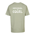 grünes T-Shirt Individual & Equal von Chaoss, Rückansicht mit großem Statement