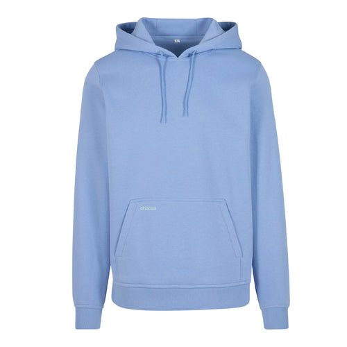 Blaugrauer Hoodie Original Flag von Chaoss, Frontansicht mit kleinem Chaoss-Print