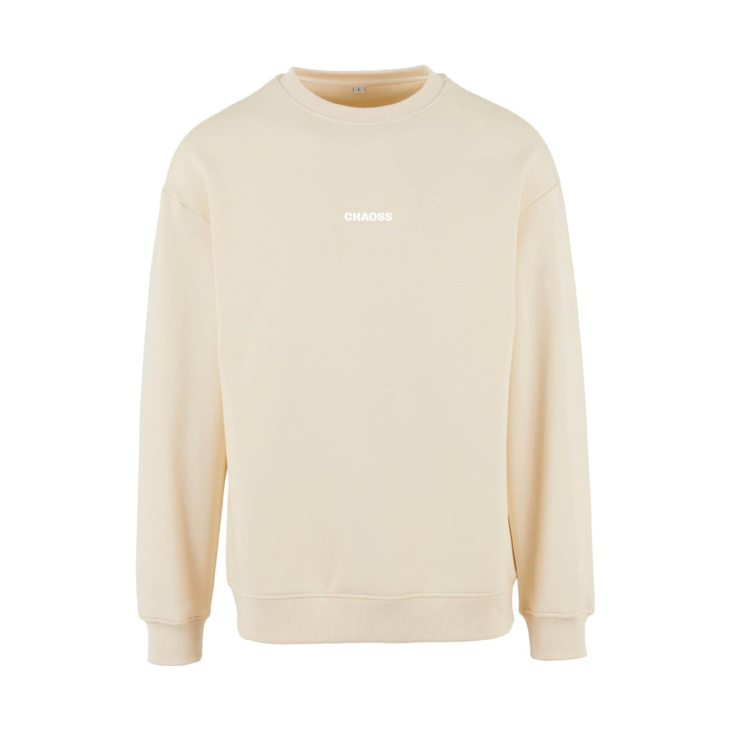 Pullover Original Individual & Equal in sand, Frontansicht mit kleinem Chaoss-Schriftzug