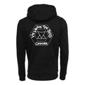 Schwarzer Hoodie Original We Write The Story, Rückansicht mit großem Statement-Print