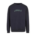 Pullover Original Embrace Yourself von Chaoss in navy, Frontansicht mit Statement-Print