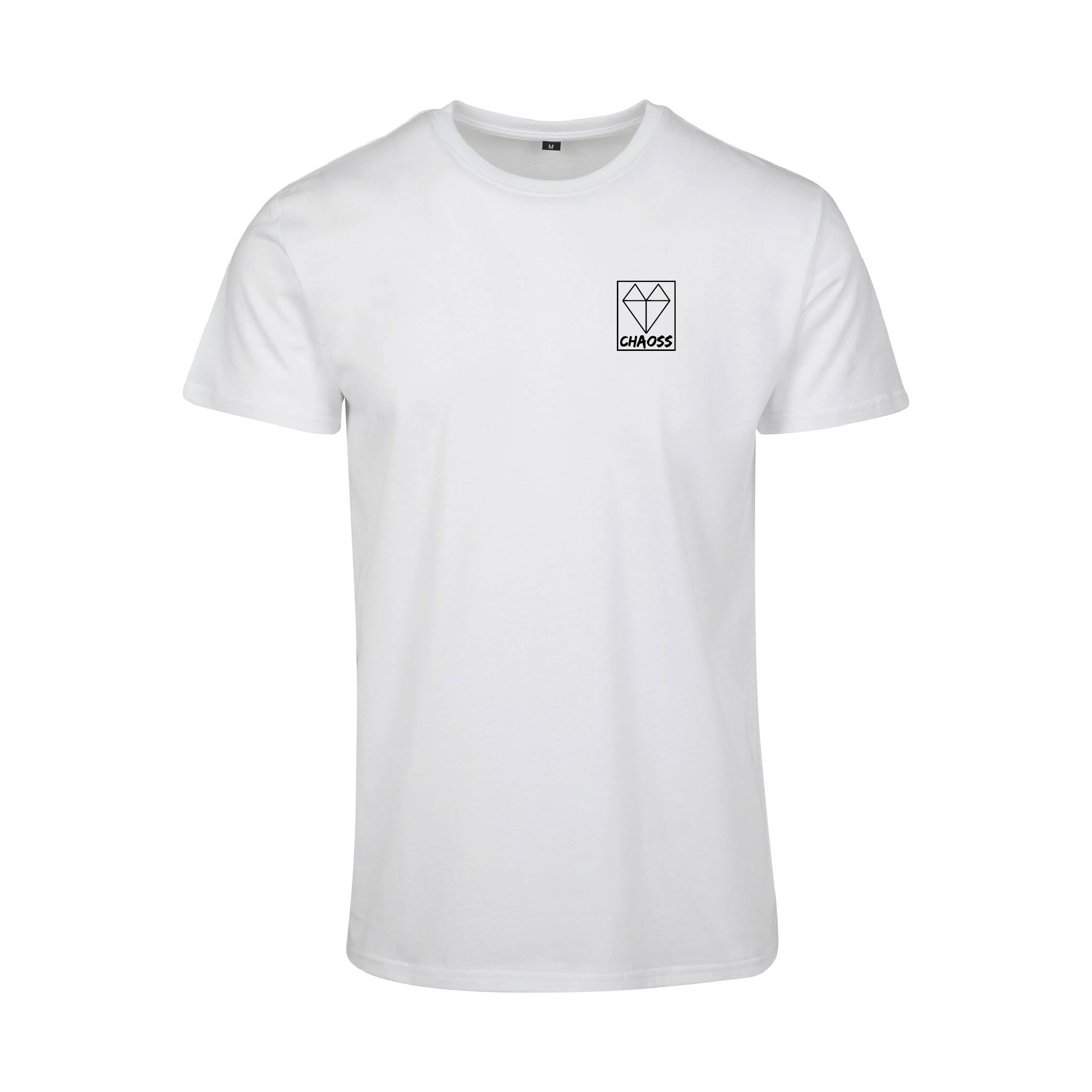 Weißes T-Shirt Heart von Chaoss, Frontansicht mit Herz-Print