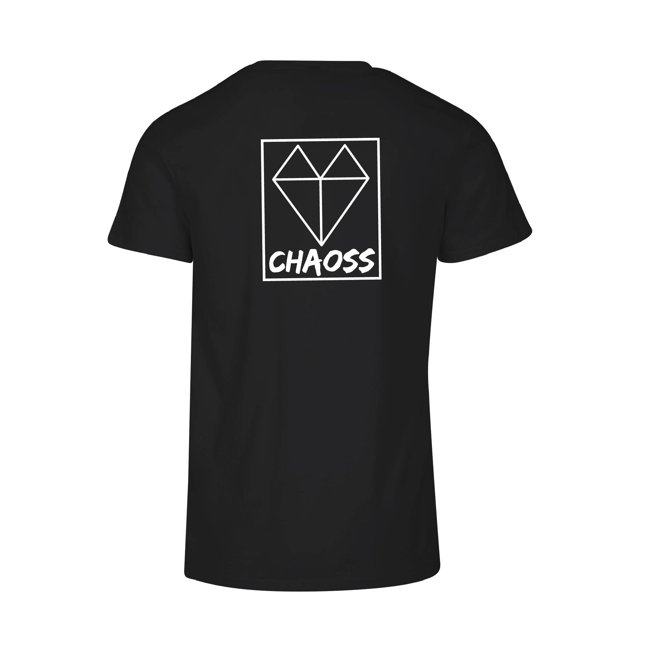 Schwarzes T-Shirt Heart von Chaoss, Rückansicht