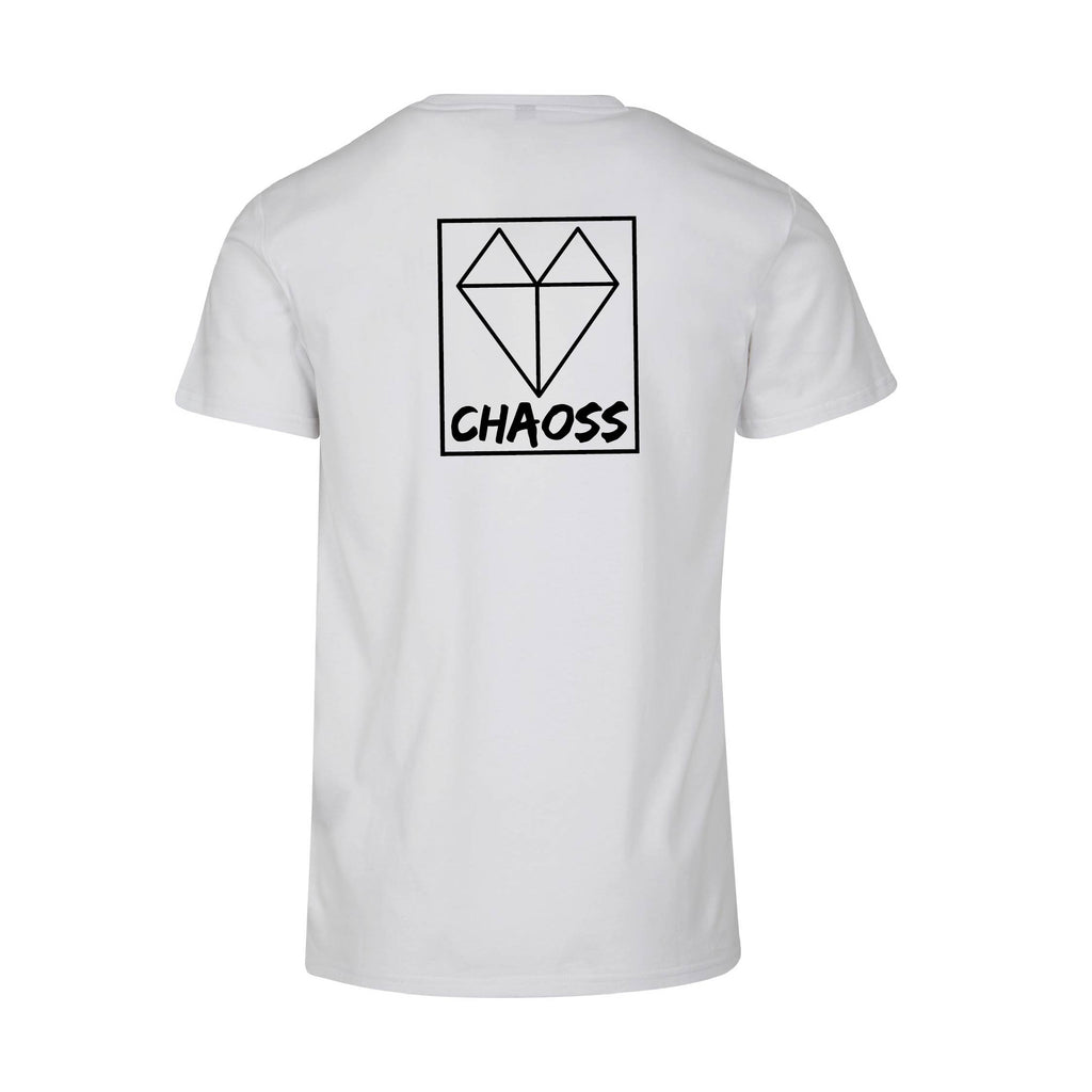 Weißes T-Shirt Heart von Chaoss, Rückansicht