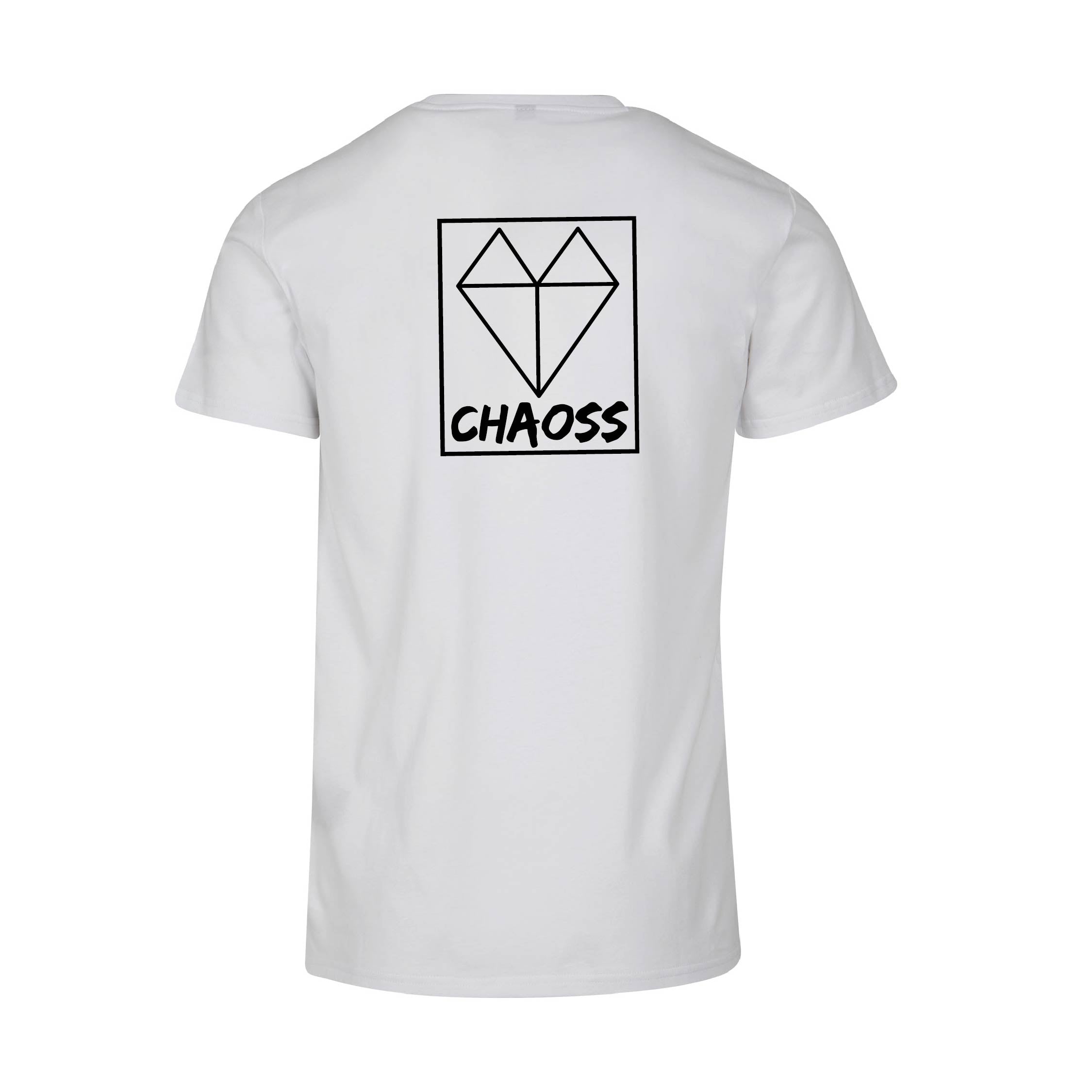 Weißes T-Shirt Heart von Chaoss, Rückansicht