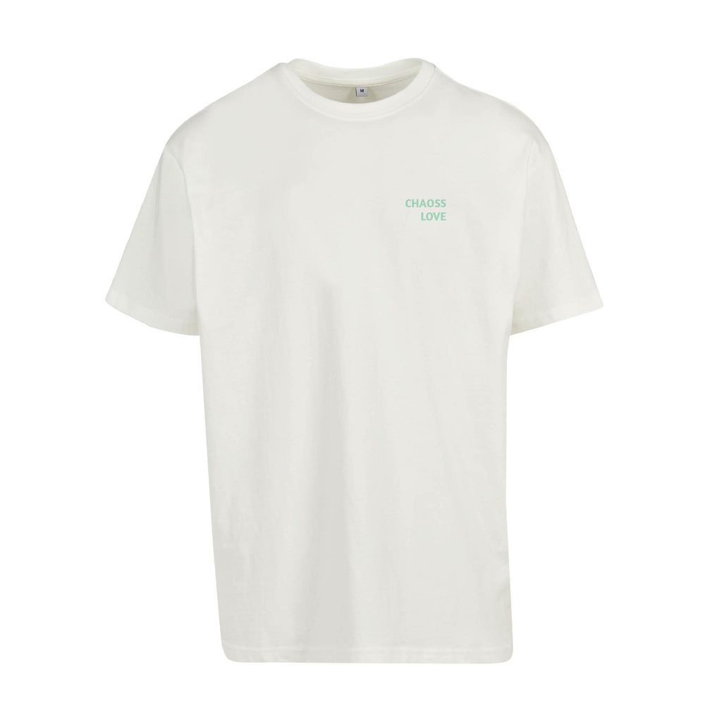Schwarzes T-Shirt mit kleinem Print, Chaoss Love 