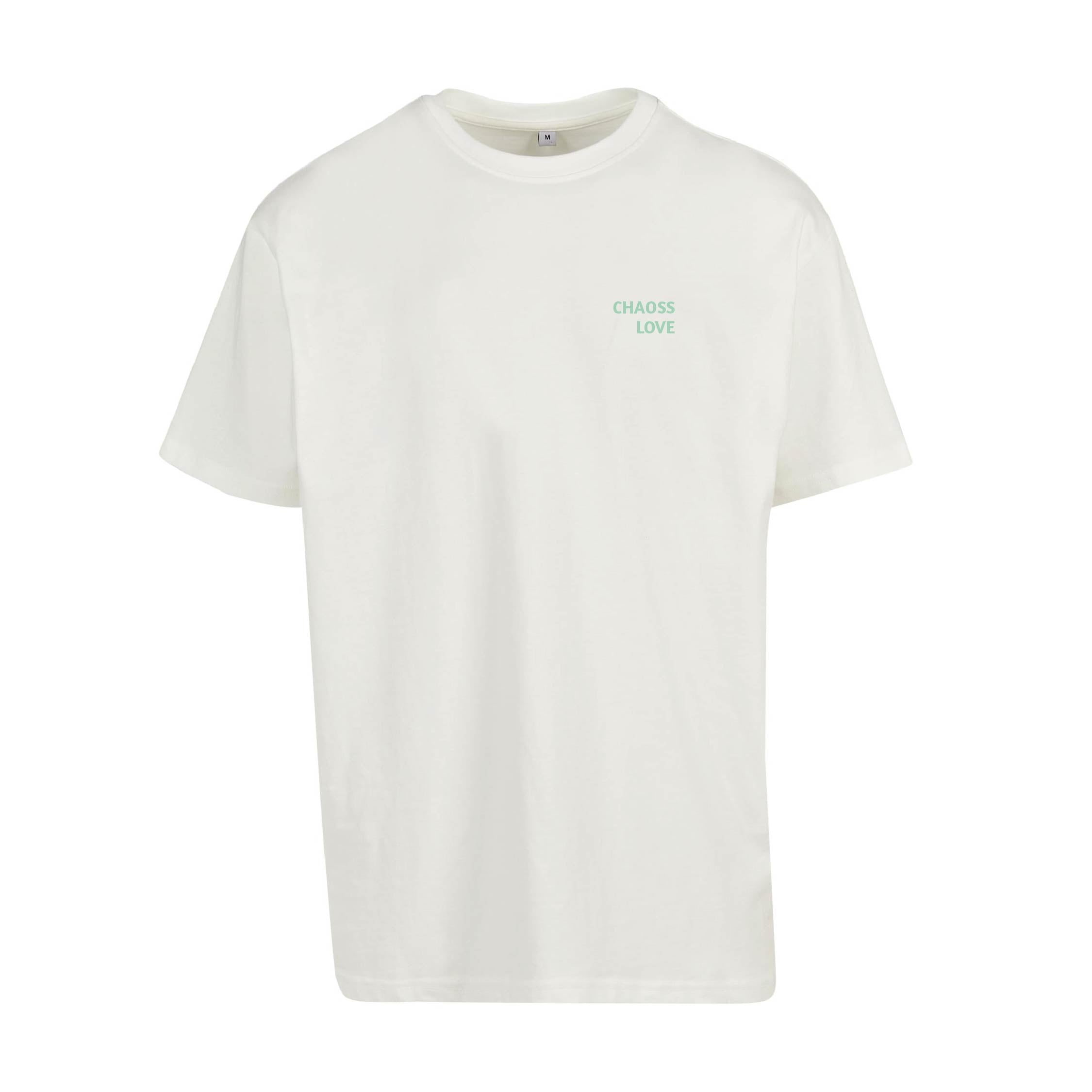 Schwarzes T-Shirt mit kleinem Print, Chaoss Love 