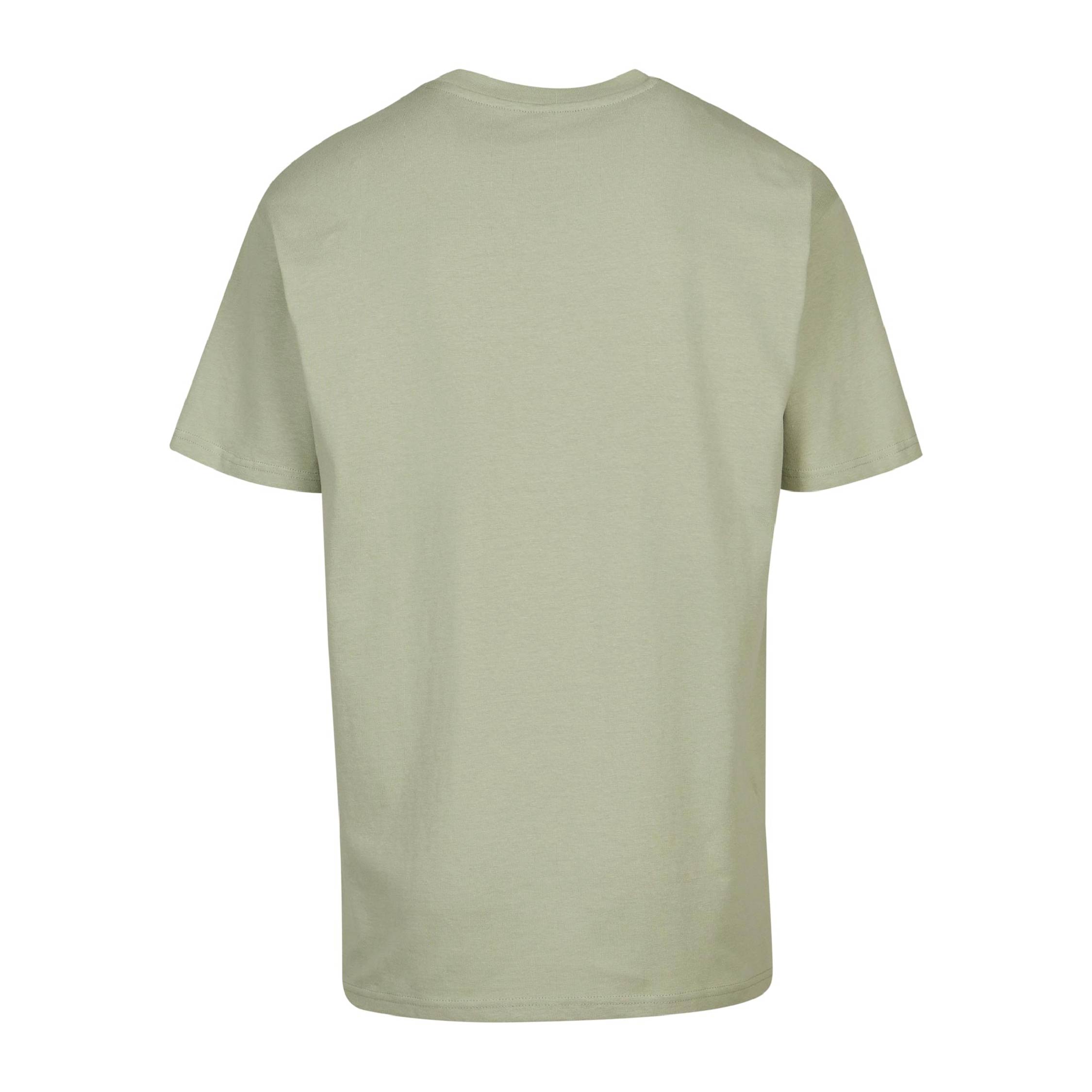 Olivefarbenes oversized T-Shirt Original Embrace Yourself, Rückansicht