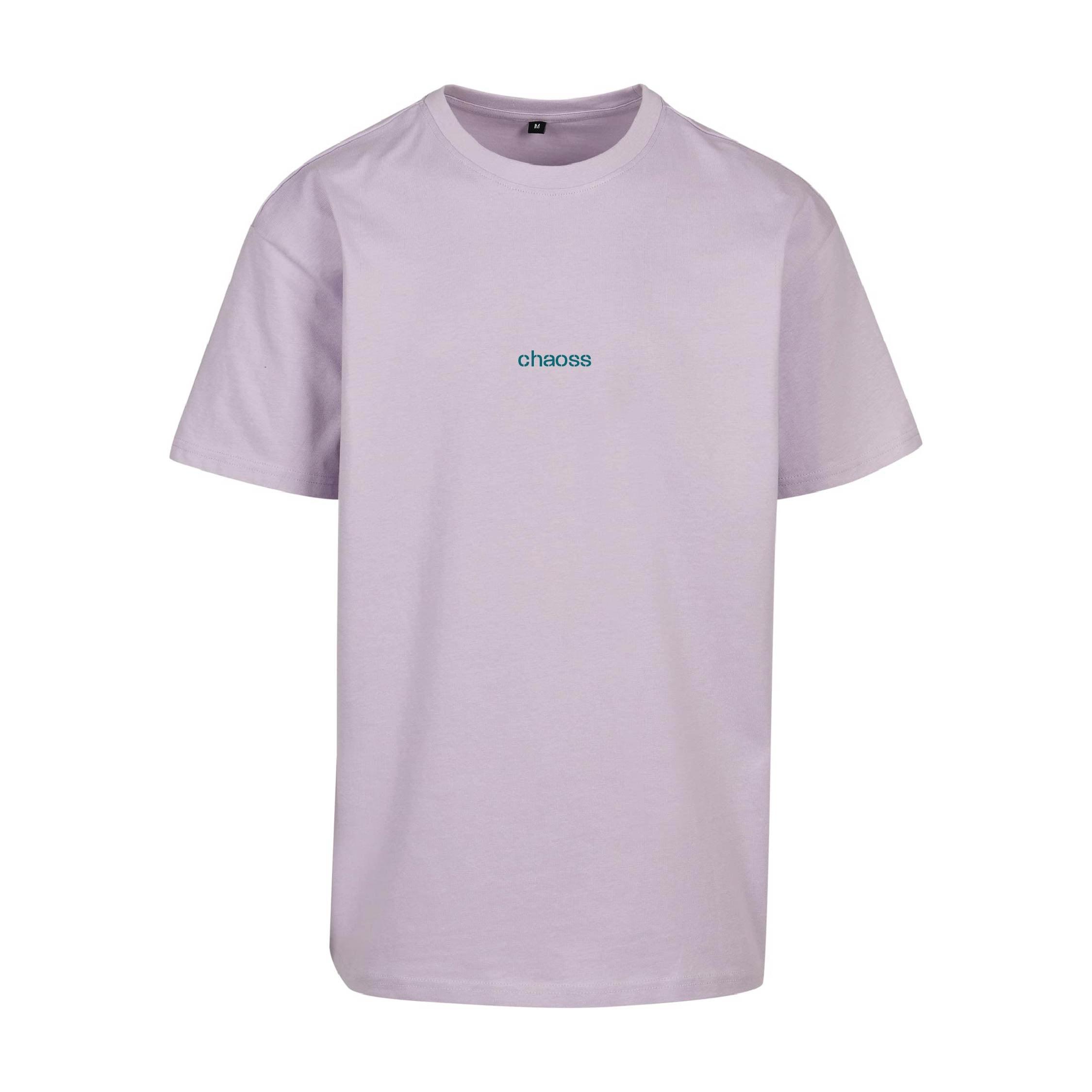 Pastelllila oversized T-Shirt Original Line, Frontansicht mit Chaoss Schriftzug