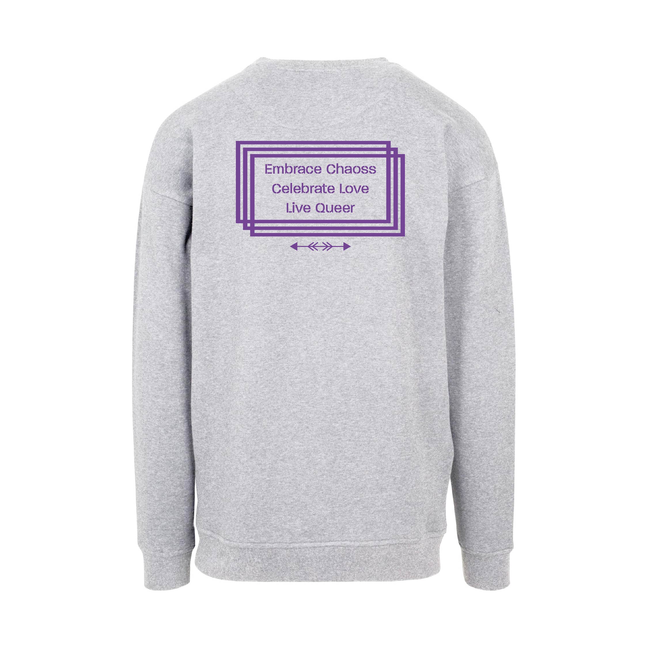Pullover Original Call in grau von Chaoss, Rückansicht mit Grafik-Print