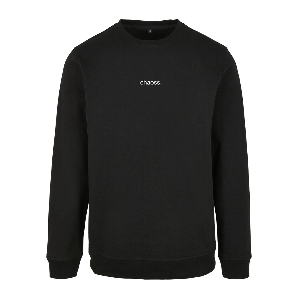 Pullover Not Your Label aus 100% Baumwolle, Frontansicht mit kleinem Chaoss Schriftzug