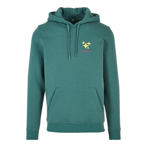Grüner Hoodie Limitless Emotion von Chaoss, Frontansicht mit kleinem Stern-Motiv