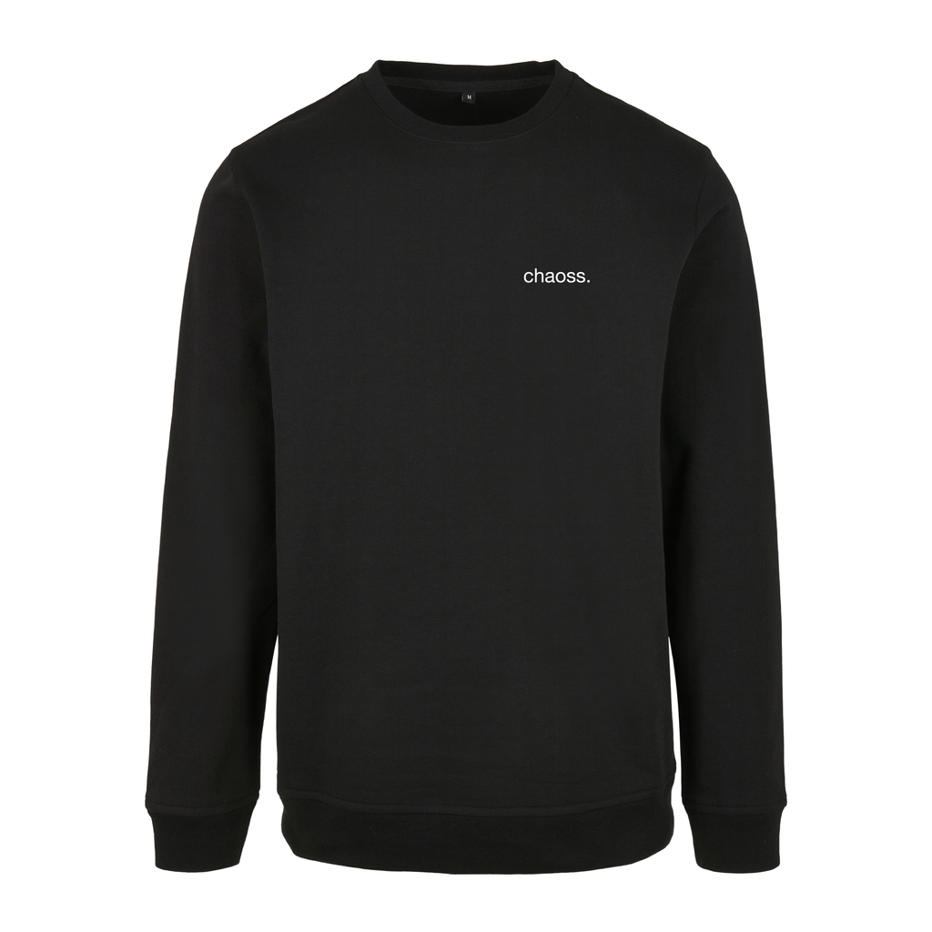 Pullover „Never Not Proud" von Chaoss, Frontansicht mit kleinem Schriftzug
