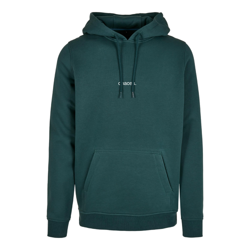Dunkeltürkiser Hoodie Be your loudest self, Frontansicht mit Chaoss Schriftzug